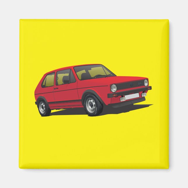 VDUB Golf GTI MK1 red magnet (Front)