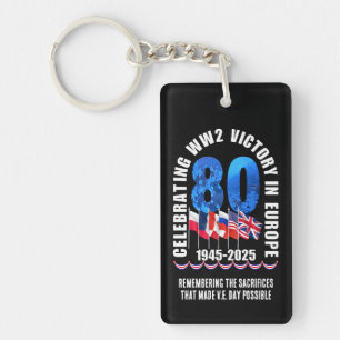 VE DAY 80th Anniversary Victory in Europe WW2 Keychain