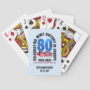 VE DAY 80th Anniversary Victory in Europe WW2 Poker Cards