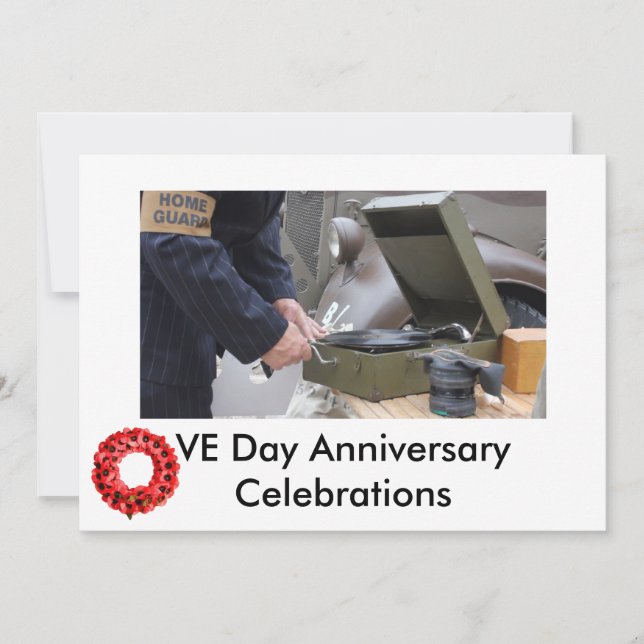 VE Day celebrations invite (Front)