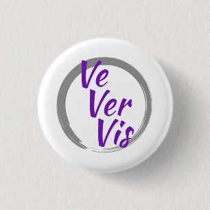 Ve Ver Vis Pronouns with Gray Brush Circle Button