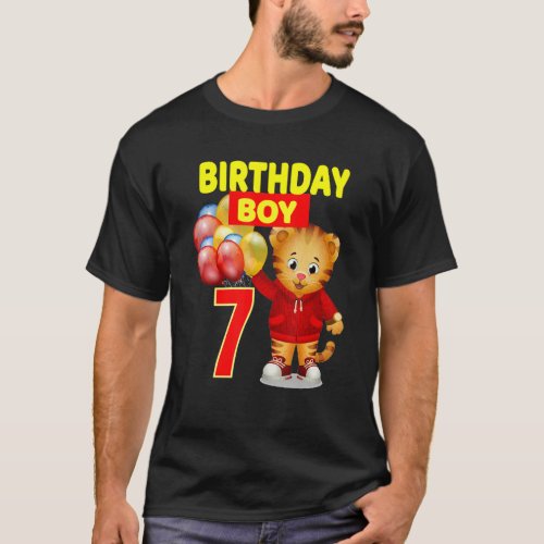 Vebyhogh  Daniel Tiger 7 Yr Old Toddler Birthday B T_Shirt