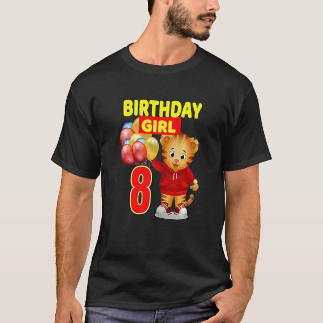 Vebyhogh  Daniel Tiger 8 Yr Old Birthday Girl T-Shirt (Front)