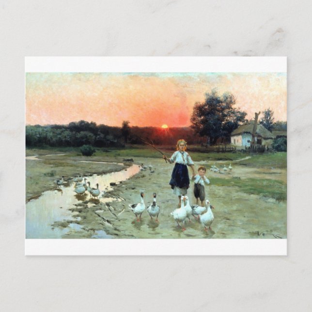 Vechoriye: Evening in Ukraine Postcard (Front)