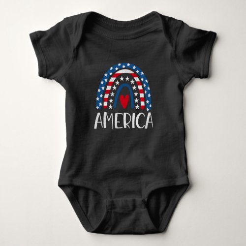 Vector 4th july american independence day 1 baby bodysuit
