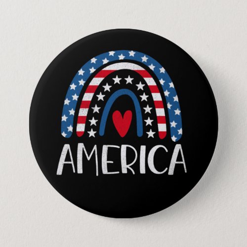 Vector 4th july american independence day 1 button