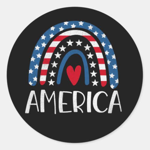 Vector 4th july american independence day 1 classic round sticker