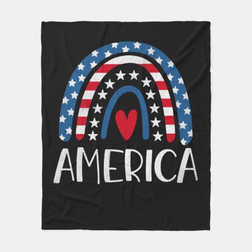 Vector 4th july american independence day 1 fleece blanket