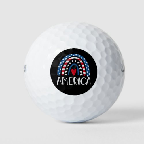 Vector 4th july american independence day 1 golf balls