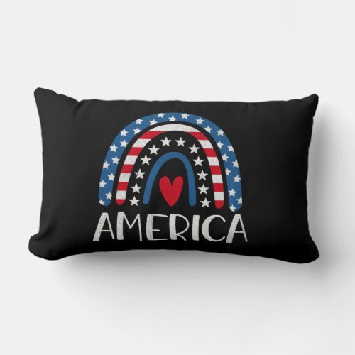 Vector 4th july american independence day 1 lumbar pillow