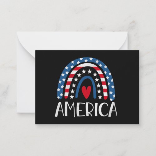 Vector 4th july american independence day 1 note card