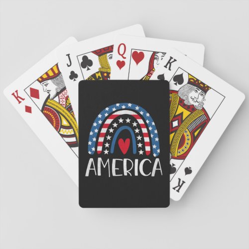 Vector 4th july american independence day 1 playing cards