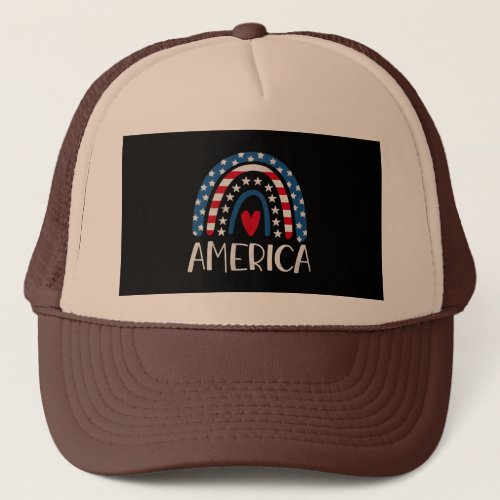 Vector 4th july american independence day 1 trucker hat