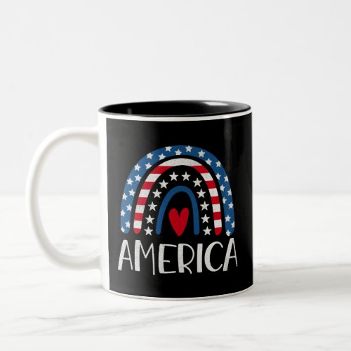 Vector 4th july american independence day 1 Two_Tone coffee mug