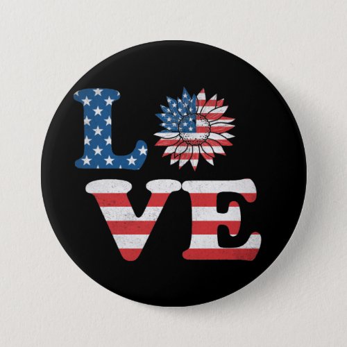 Vector 4th july american independence day  button