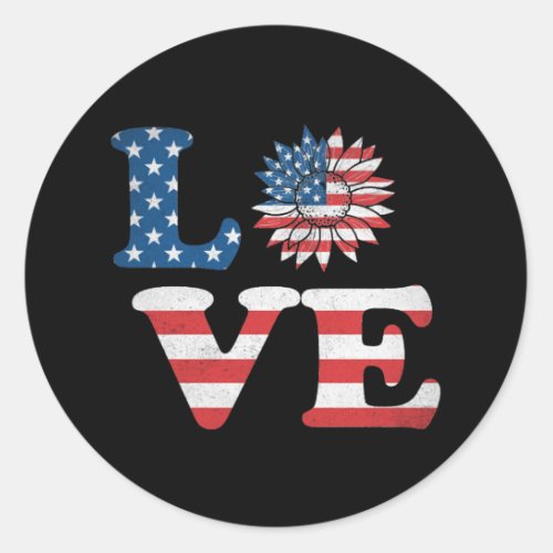 Vector 4th july american independence day  classic round sticker