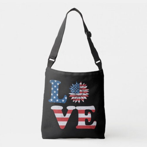 Vector 4th july american independence day  crossbody bag