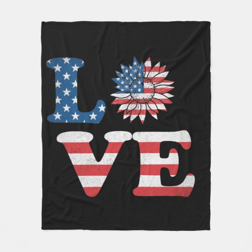 Vector 4th july american independence day  fleece blanket