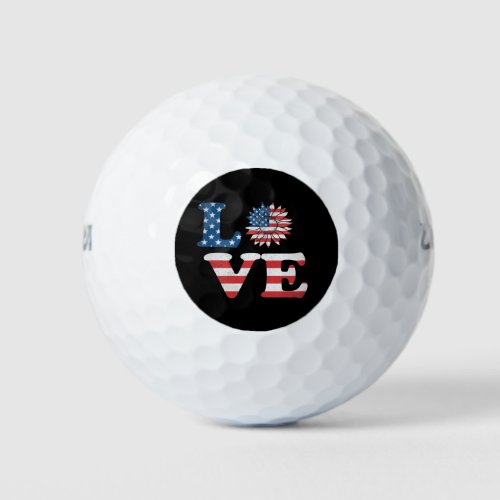 Vector 4th july american independence day  golf balls