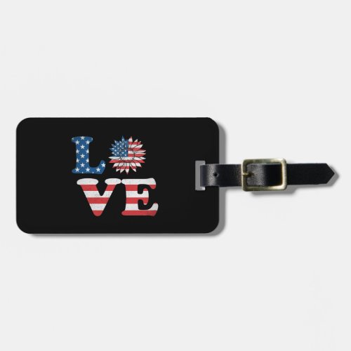 Vector 4th july american independence day  luggage tag