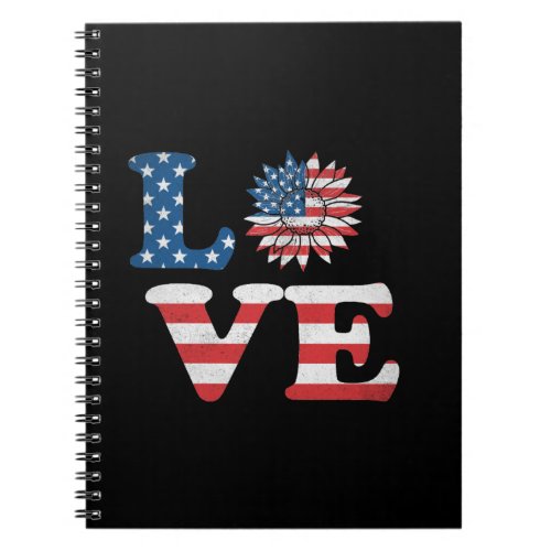 Vector 4th july american independence day  notebook
