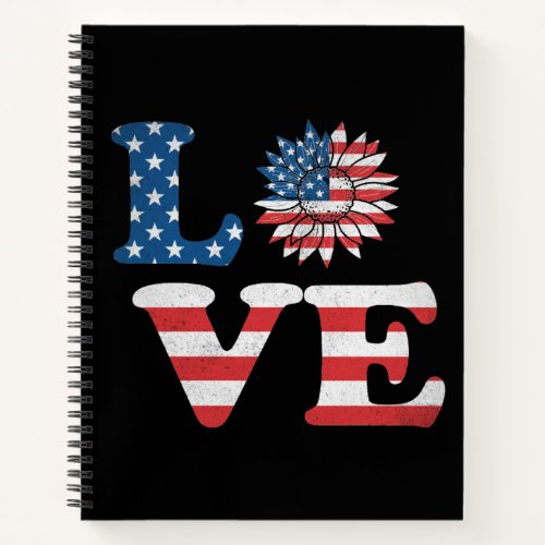 Vector 4th july american independence day  notebook