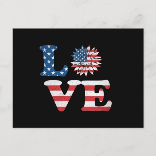 Vector 4th july american independence day  postcard