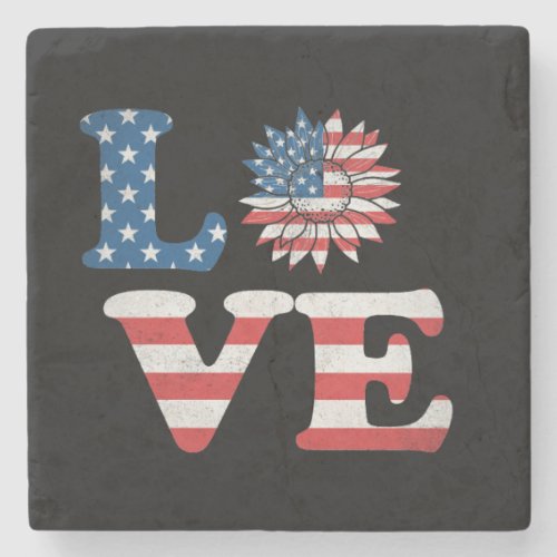 Vector 4th july american independence day  stone coaster