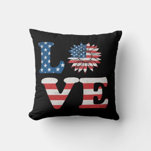 Vector 4th july american independence day  throw pillow