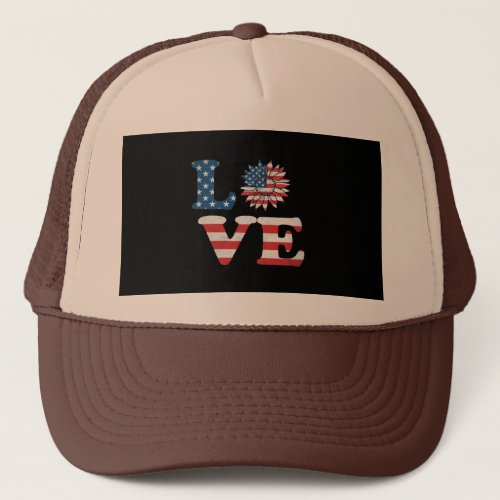 Vector 4th july american independence day  trucker hat