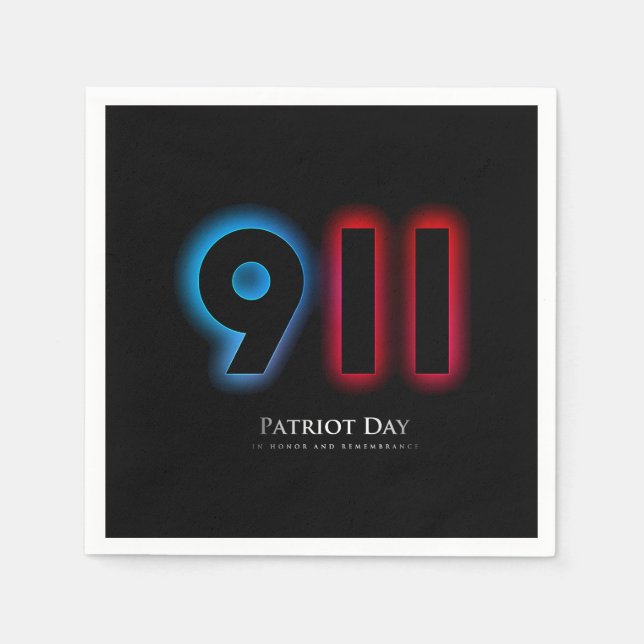 Vector 911 patriot day napkins (Front)