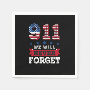 Vector 911 we will never forget t shirt napkins