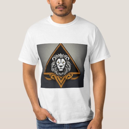  Vector Angry Lion in a Triangular Grasp T_Shirt