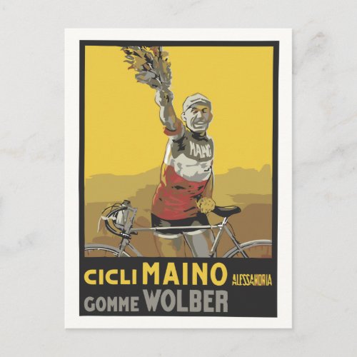 Vector Art cycling Italian champion 1920 Postcard