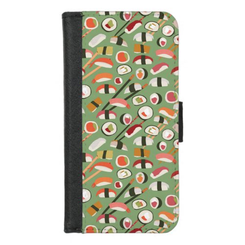 Vector artwork hand drawn sushi iPhone 87 wallet case