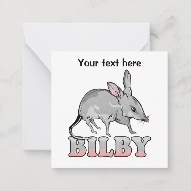 Vector Bilby Note Card (Front)
