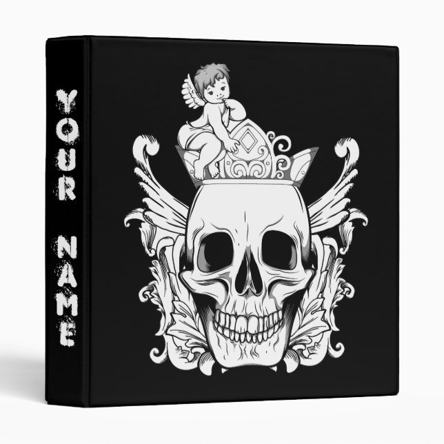 Vector Binder: The Skull 3 Ring Binder (Front/Spine)