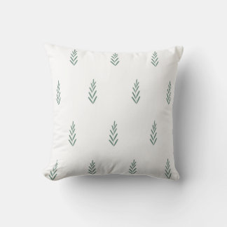 vector botanical simple pattern with plants throw pillow