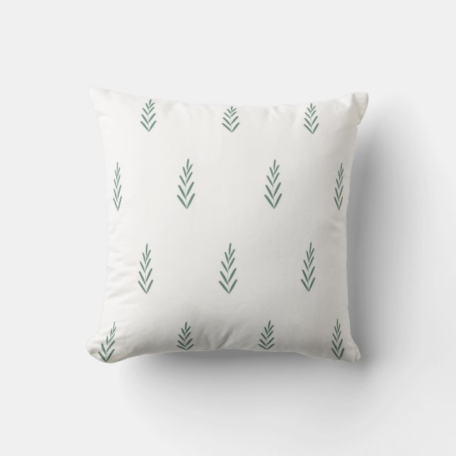 vector botanical simple pattern with plants throw pillow (Front)