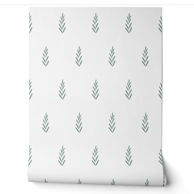 vector botanical simple pattern with plants wallpaper  (Unrolling)