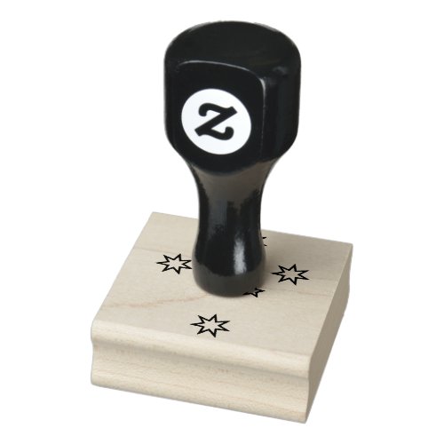 vector bright star rubber stamp