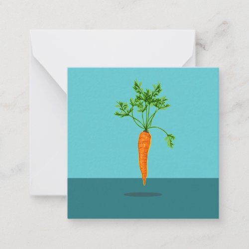 Vector carrot note card