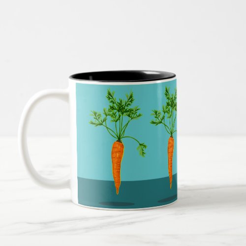 Vector carrot Two_Tone coffee mug
