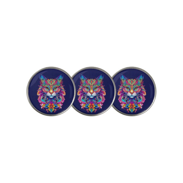 Vector Cat Golf Ball Marker (3 Up)