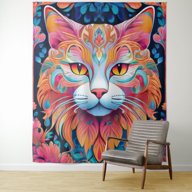 Vector Cat Tapestry (In Situ)