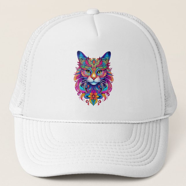 Vector Cat Trucker Hat (Front)