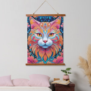 Vector Cat Wall Tapestry