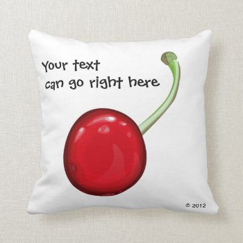 Vector Cherry Pillow by Customizables at Zazzle