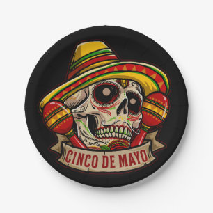 Vector cinco de mayo illustration paper plates
