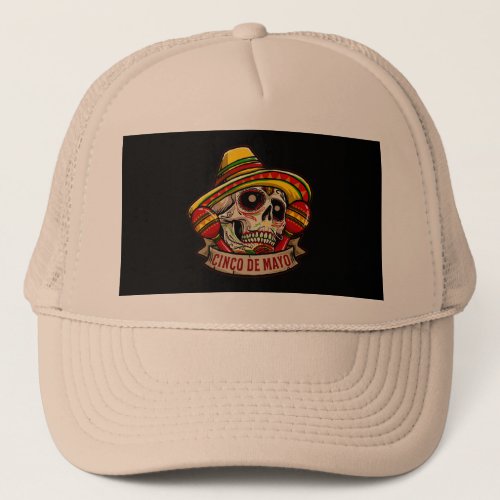 Vector cinco de mayo illustration trucker hat